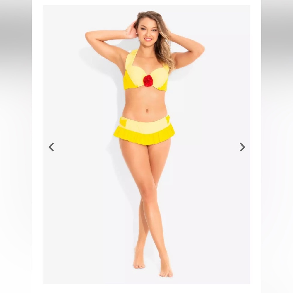 Disney Beauty And The Beast Belle Ruffle Swim Top from Hot Topic size 1 - Picture 9 of 12
